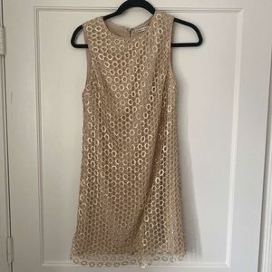 sequined gold mini dress. Alice and Olivia size 4 never been worn. sexy & chic
